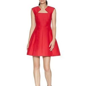 Halston Heritage Red A-Line Dress